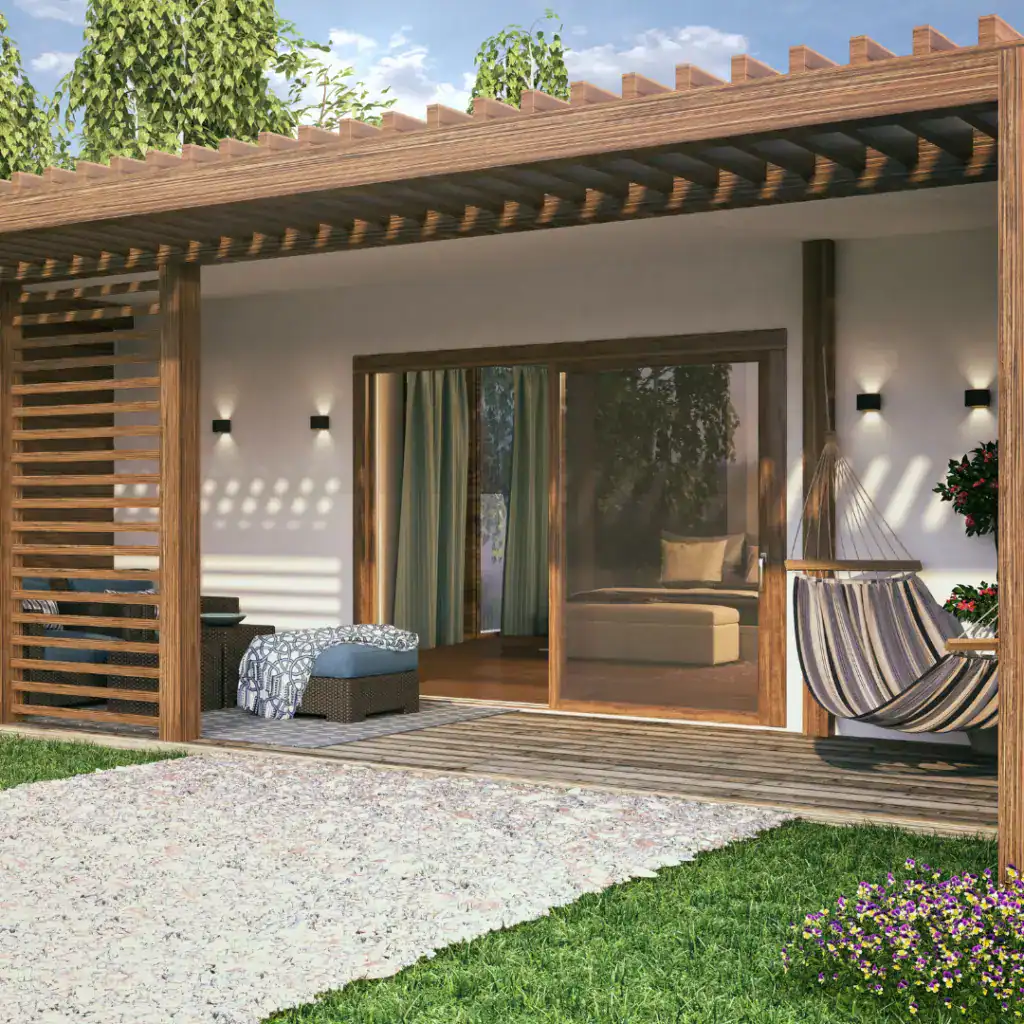 Artist render of a home extension